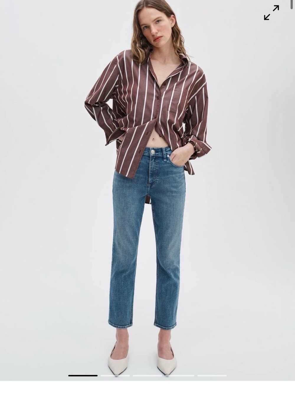 rag & bone wren high rise slim straight - size 27